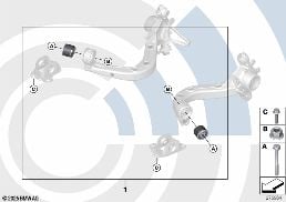 REPAIR KIT FOR TRAILING ARM diagram for BMW 3 Series E46 318i
