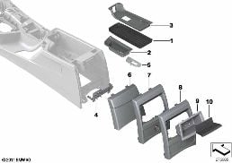 MOUNTING PARTS, CENTER CONSOLE diagram for BMW 2 Series F22 228i