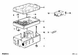 FUSE BOX diagram for BMW 7 Series E23 728