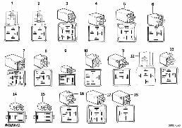 VARIOUS RELAYS diagram for BMW 8 Series E31 850Ci