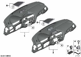 TRIM PANEL DASHBOARD diagram for BMW 2 Series F22 228i