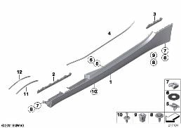 COVER DOOR SILL / WHEEL ARCH diagram for BMW Z4 E89 30i