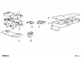 Einzelteile Geräteträger hinten diagram for BMW 7 Series E32 750iL