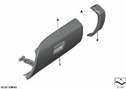 Indivi.レザー グローブ ボックス diagram for BMW 6 Series F13 LCI 650i