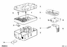 FUSE BOX diagram for BMW 5 Series E28 524td