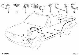 WIRING SET/E.M.FOLDING TOP MOUNT.PARTS diagram for BMW 3 Series E30 M3