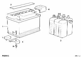 BATTERY diagram for BMW 3 Series E30 320i