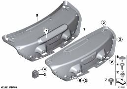 TRUNK LID TRIM PANEL diagram for BMW 6 Series F12 650iX
