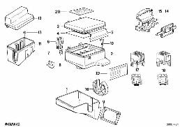 Sicherungskasten diagram for BMW 7 Series E32 750iL