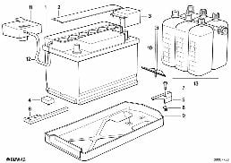 BATTERY diagram for BMW 3 Series E30 325ix