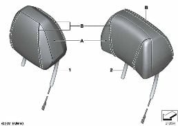 F Indv.ヘッドレスト レザー diagram for BMW 6 Series F13 LCI 650i
