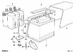 BATTERY diagram for BMW 5 Series E28 524td