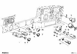 SWITCH-DASH BOARD diagram for BMW 3 Series E21 318