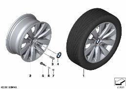 BMW LA WHEEL V-SPOKE 413 - 17''