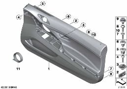 DOOR TRIM PANEL diagram for BMW 6 Series F12 650iX