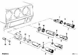 สวิตช์ที่จุดบุหรี่ diagram for BMW 5 Series E12 518