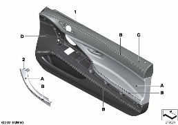 F Indv.ドアトリムパネル､レザー diagram for BMW 6 Series F13 LCI 650i