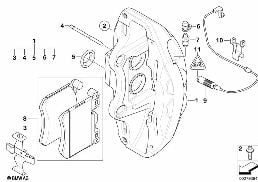 FRONT BRAKE PAD WEAR SENSOR diagram for BMW X6 E71 M