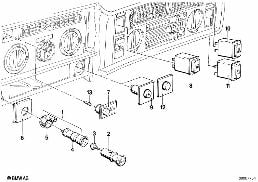 Interrupteurs divers diagram for BMW 6 Series E24 633CSi