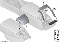 MOUNTING PARTS, CENTER CONSOLE, REAR diagram for BMW 6 Series F12 650iX