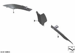 Indi. A、B、C ピラー トリム diagram for BMW 6 Series F13 LCI 650i