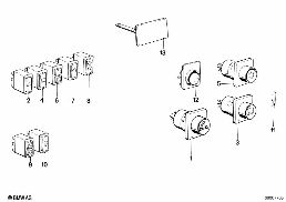 สวิตช์ประเภทต่างๆ diagram for BMW 7 Series E23 733i