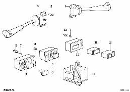 STEERING COLUMN SWITCH diagram for BMW 5 Series E28 524td