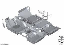 Bodenverkleidung diagram for BMW MINI Paceman R61 Cooper