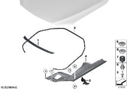 HOOD SEALS diagram for BMW 7 Series F01 LCI 740i