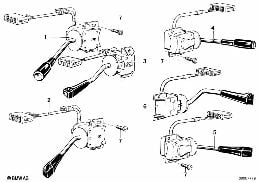 Interrupteur de la colonne de direction diagram for BMW 6 Series E24 633CSi