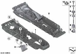MOUNT, CENTER CONSOLE diagram for BMW 6 Series F12 650iX