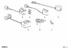 Diverse Microschalter diagram for BMW 7 Series E32 750iL