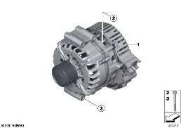Gerador de arranque da cambota diagram for BMW 5 Series F10 LCI Hybrid 5