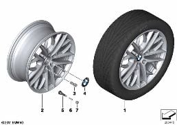 BMW LA WHEEL, DOUBLE SPOKE 465 diagram for BMW X1 E84 18i