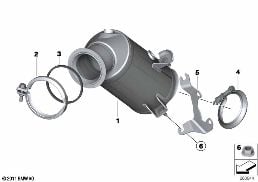 ENGINE-SIDE CATALYTIC CONVERTER diagram for BMW 1 Series F21 M135i