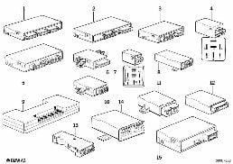 BODY CONTROL UNITS AND MODULS diagram for BMW 8 Series E31 850Ci