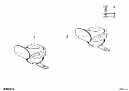 Avertisseur diagram for BMW 6 Series E24 633CSi