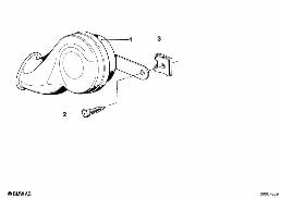 HORN diagram for BMW 7 Series E23 728