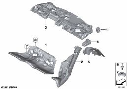SOUND INSULATING REAR diagram for BMW 6 Series F06 Gran Coupé 650i