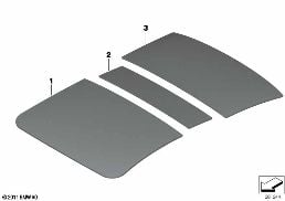 SOUND INSULATION ROOF diagram for BMW 6 Series F06 Gran Coupé 650i