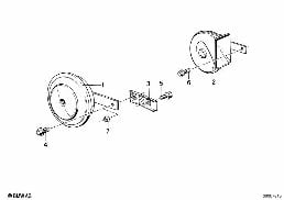HORN diagram for BMW 3 Series E30 318i
