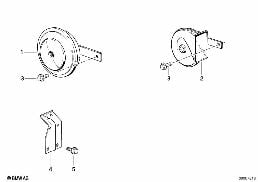 HORN diagram for BMW 5 Series E34 520i