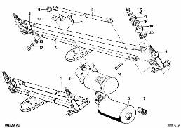 SINGLE WIPER PARTS diagram for BMW 3 Series E21 318