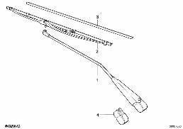 WIPER ARM/WIPER BLADE diagram for BMW 7 Series E23 728