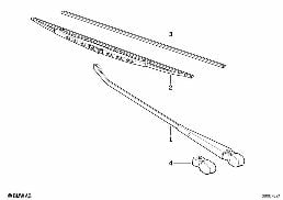 WIPER ARM/WIPER BLADE diagram for BMW 5 Series E28 524td