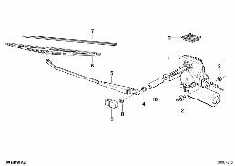 SINGLE PARTS FOR REAR WINDOW WIPER diagram for BMW 3 Series E30 318i