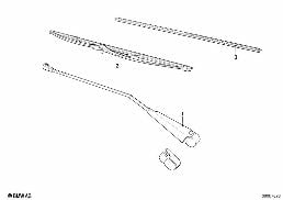 Bras/balai d'essuie-glace diagram for BMW 6 Series E24 633CSi