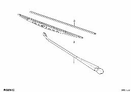 Bras/balai d'essuie-glace diagram for BMW 6 Series E24 633CSi