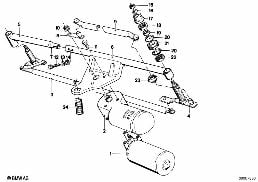 SINGLE WIPER PARTS diagram for BMW 7 Series E23 728
