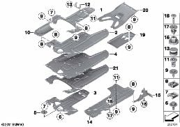 UNDERFLOOR COATING diagram for BMW 6 Series F12 650iX